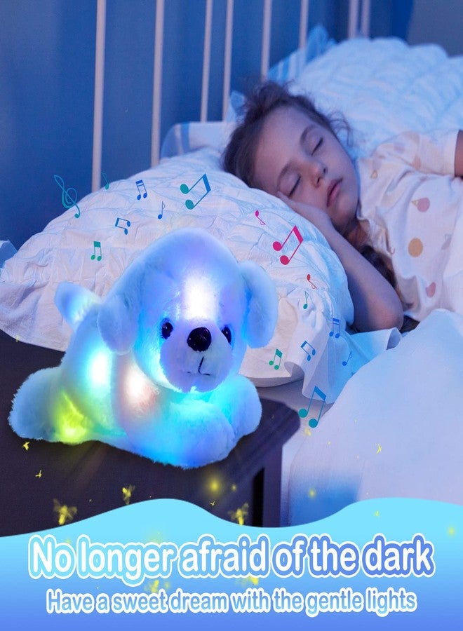 Glow Guards 15'' Blue Musical Dog Plush Soft Stuffed Animal Puppy with LED Night Lights Christmas Children's Day Birthday Gifts for Toddler Kids - Image 5